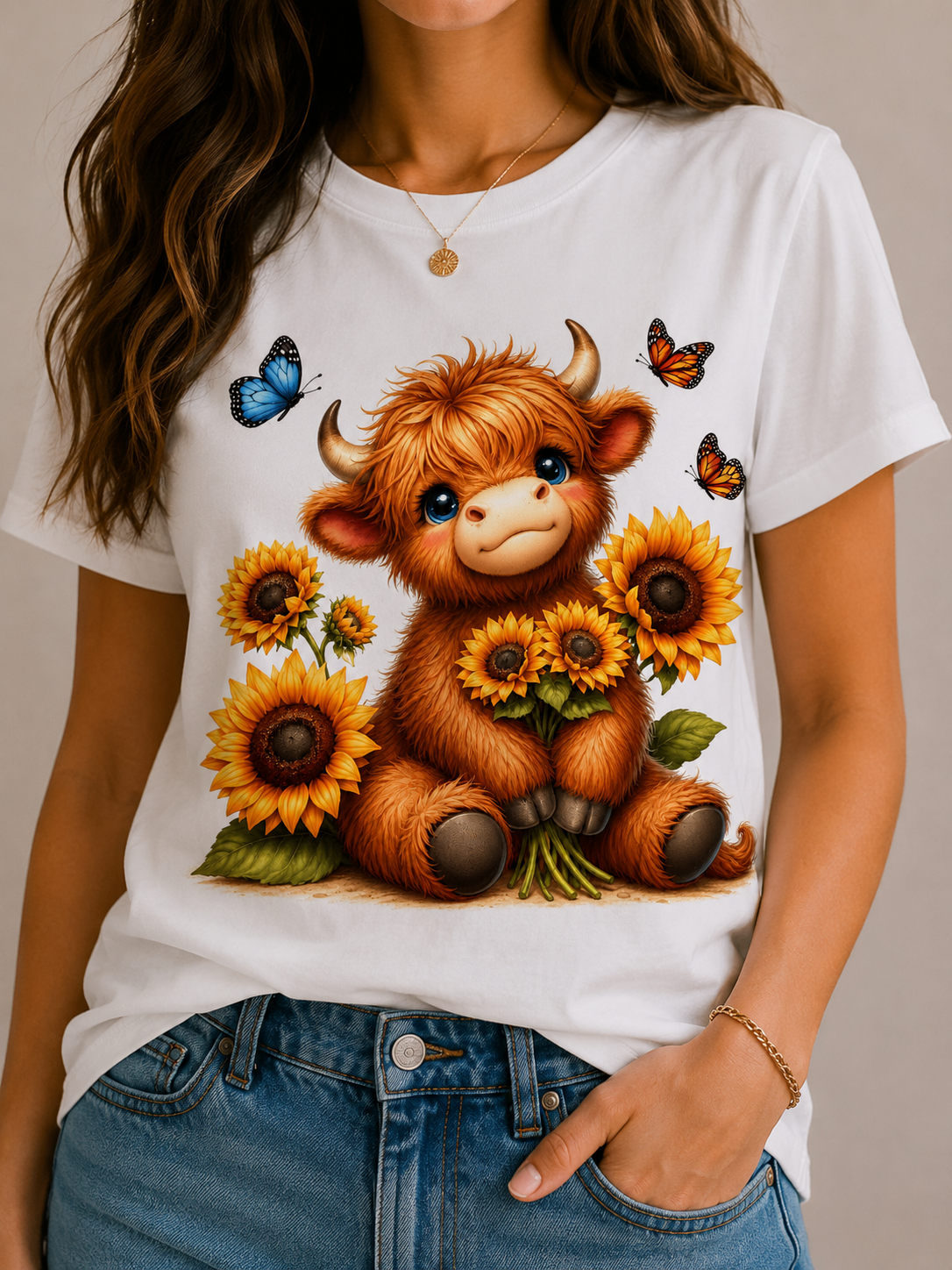 Casual style with a cute Cow