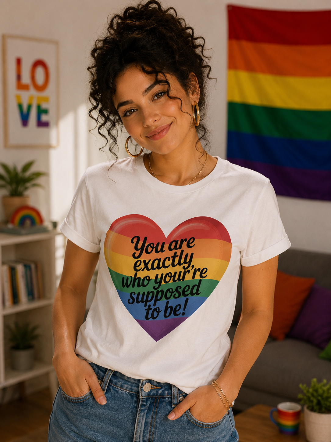 Confident warmth with pride and love