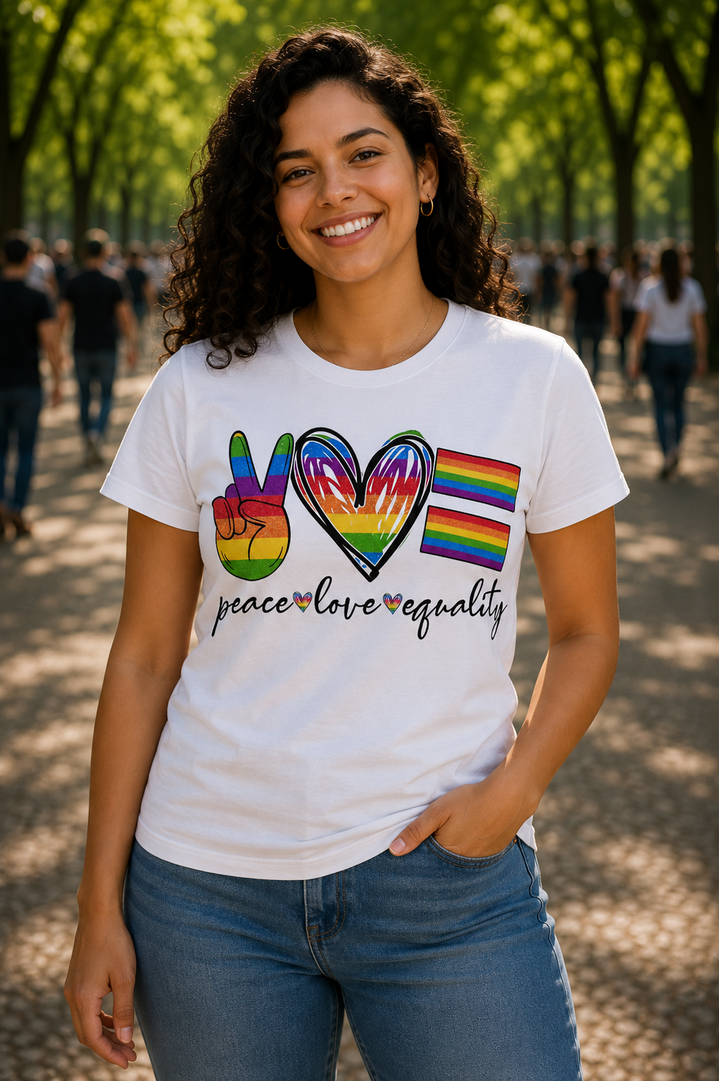 Peace, love, equality in the park