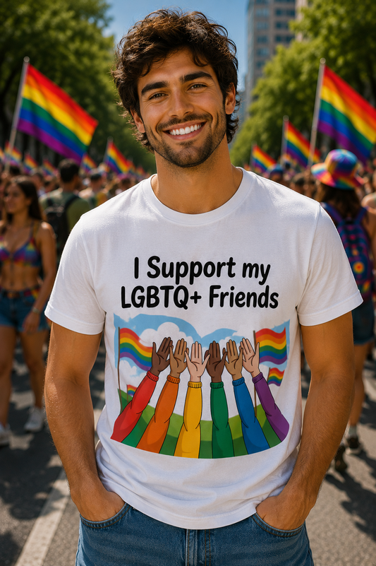 Pride parade smile and support
